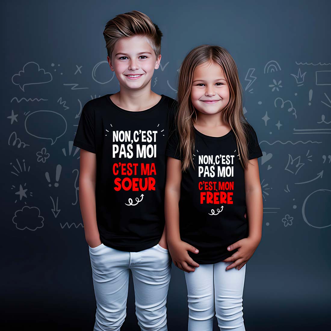 DUO "C'est pas moi " Noir +Sac Collector 🎁
