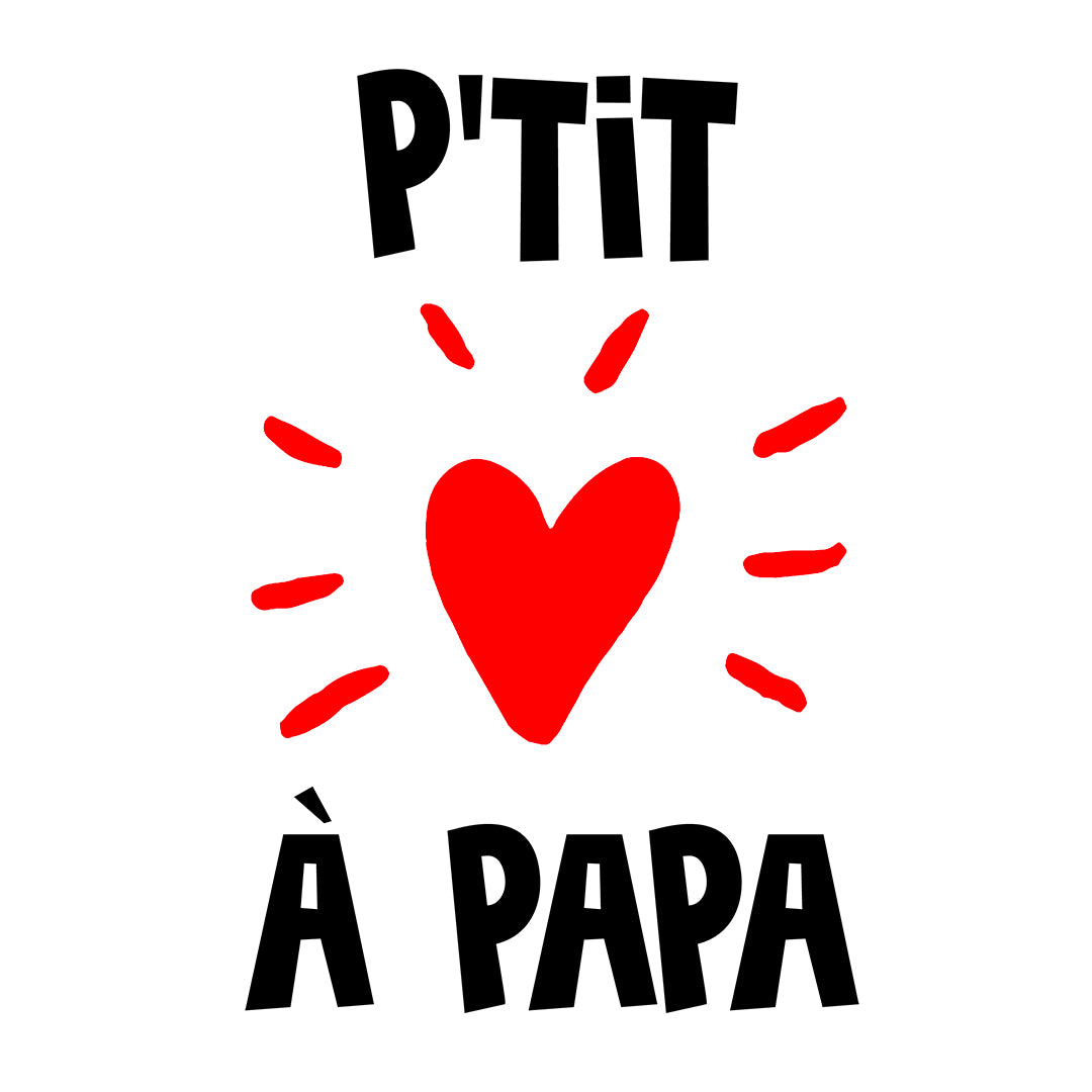 P'TIT COEUR À PAPA | T-shirt drôle enfant