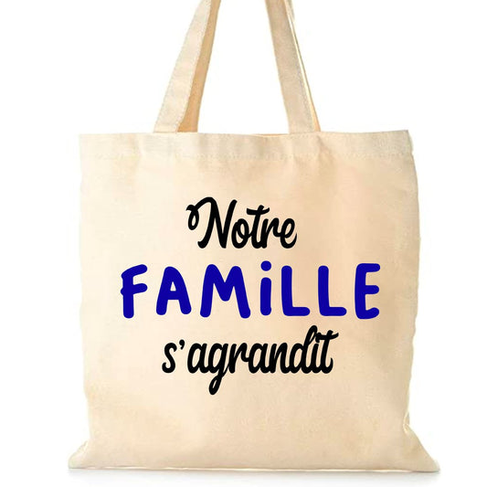 TOTE BAG "NOTRE FAMILLE S'AGRANDIT"