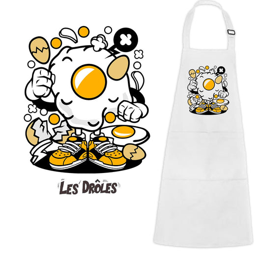 OFFRE LANCEMENT | Tablier marrant de cuisine "DRÔLE D'OEUF"