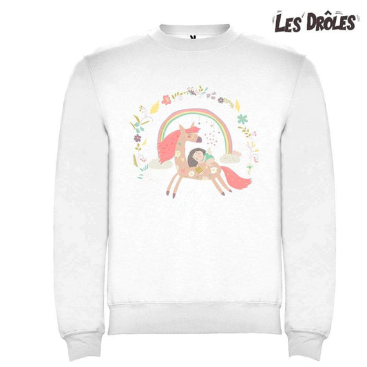 Pull enfant blanc CHEVAL DODO
