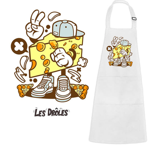OFFRE LANCEMENT | Tablier de cuisine "DRÔLE DE FROMAGE"